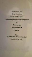 Blaze Jordan [Autograph] #PPF-16 Baseball Cards 2022 Bowman Platinum Portfolios Prices