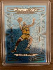LeBron James [Blue Flood] #36 Basketball Cards 2022 Panini Obsidian Prices
