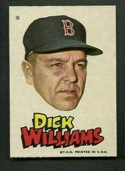 Dick Williams #26 Baseball Cards 1967 Topps Red Sox Stickers Prices