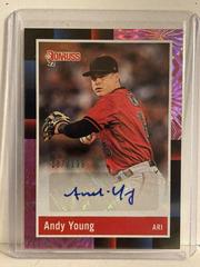 Andy Young [Pink Fireworks] Baseball Cards 2022 Panini Donruss Retro 1988 Signatures Prices