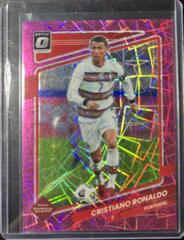 Cristiano Ronaldo [Optic Pink Velocity] #116 Soccer Cards 2021 Panini Donruss Road to Qatar Prices