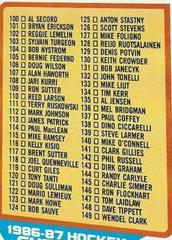 Checklist 100-198 #198 Hockey Cards 1986 Topps Prices