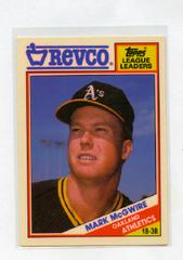 Mark McGwire Baseball Cards 1988 Topps League Leaders Prices