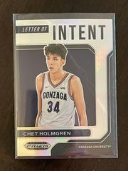 Chet Holmgren #INT-CH Basketball Cards 2022 Panini Prizm Draft Picks Letter of Intent Prices