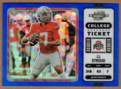 C. J. Stroud [Blue] #2 Football Cards 2023 Panini Chronicles Draft Picks Contenders Optic Prices