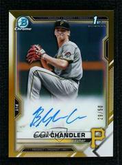 Bubba Chandler [Gold Refractor] #CDA-BC Baseball Cards 2021 Bowman Draft Pick Chrome Autographs Prices