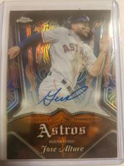 Jose Altuve [Orange] Baseball Cards 2022 Topps Chrome Pinstriped Autographs Prices