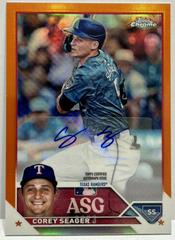 Corey Seager [Orange] Baseball Cards 2023 Topps Chrome Update All Star Game Autographs Prices