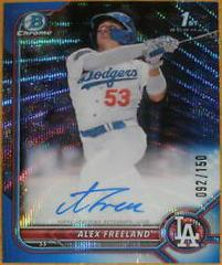 Alex Freeland [Blue Wave] Baseball Cards 2022 Bowman Draft Chrome Autographs Prices