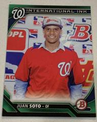 Juan Soto [Green] #II-JS Baseball Cards 2016 Bowman International Ink Prices