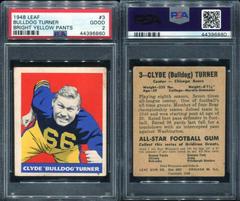 Bulldog Turner [Red Background, Bright Yellow Pants] Football Cards 1948 Leaf Prices