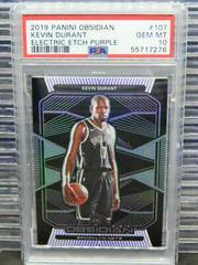 Kevin Durant [Purple] #107 Basketball Cards 2019 Panini Obsidian Prices