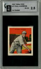 Ivy Paul Andrews Baseball Cards 1933 R305 Tattoo Orbit Prices