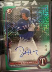 Dustin Harris [Green Refractor] Baseball Cards 2022 Bowman Chrome Mega Box Mojo Autographs Prices