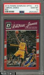 LeBron James [Red] #15 Basketball Cards 2016 Panini Donruss Optic Prices