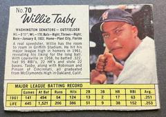 Willie Tasby [Hand Cut] #70 Baseball Cards 1962 Jell O Prices