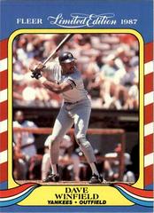 Dave Winfield #42 Baseball Cards 1987 Fleer Limited Edition Prices