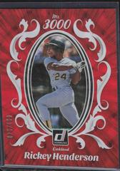 Rickey Henderson [Red] #M3K-6 Baseball Cards 2023 Panini Donruss Mr. 3000 Prices