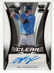AJ Vukovich [Bronze] #CA-AJV Baseball Cards 2020 Leaf Trinity Clear Autographs Prices