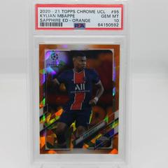 Kylian Mbappe [Orange] Soccer Cards 2020 Topps Chrome UEFA Champions League Sapphire Prices