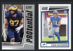Aidan Hutchinson [Gold] #P-AH Football Cards 2022 Panini Score Protential Prices
