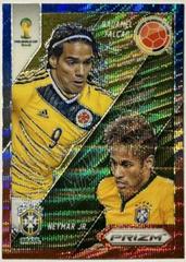 Neymar Jr., Radamel Falcao [Red White Blue Power Plaid] Soccer Cards 2014 Panini Prizm World Cup Matchups Prices