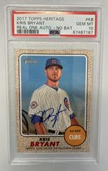 Kris Bryant [No Bat] Baseball Cards 2017 Topps Heritage Real One Autographs Prices