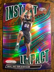 Malaki Branham [Green] #12 Basketball Cards 2022 Panini Prizm Instant Impact Prices