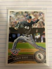 Chris Sale #31 Baseball Cards 2011 Topps Opening Day Prices
