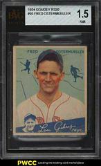 Fred Ostermueller #93 Baseball Cards 1934 Goudey Prices