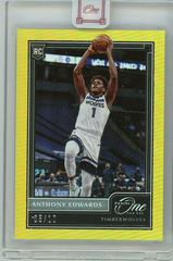 Anthony Edwards [Gold] Basketball Cards 2020 Panini One and One Prices
