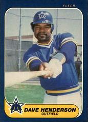 Dave Henderson #465 Baseball Cards 1986 Fleer Prices