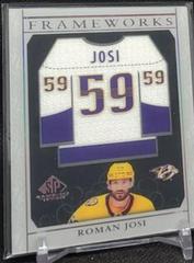 Roman Josi #F-RJ Hockey Cards 2021 SP Game Used Frameworks Prices