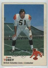 Dave Tobey Football Cards 1970 O Pee Chee CFL Prices