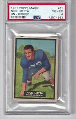 Nick Liotta [UN Rubbed] #61 Football Cards 1951 Topps Magic Prices