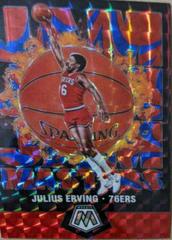 Julius Erving [Reactive Blue] Basketball Cards 2019 Panini Mosaic Jam Masters Prices