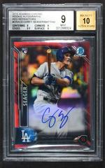 Corey Seager [Red Refractor] Baseball Cards 2016 Bowman Chrome Rookie Autographs Prices