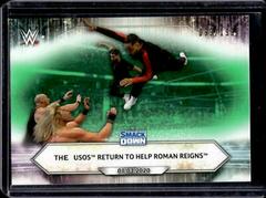 The Usos Return to Help Roman Reigns [Light Green] Wrestling Cards 2021 Topps WWE Prices
