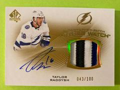 Taylor Raddysh #FWAP-TR Hockey Cards 2021 SP Authentic Future Watch Auto Patch Prices