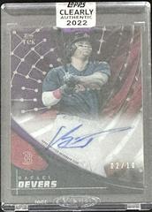 Rafael Devers [Purple] #TEK-RD Baseball Cards 2022 Topps Clearly Authentic Tek Autographs Prices