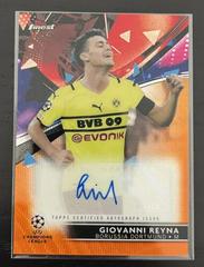 Giovanni Reyna [Orange] #BA-GR Soccer Cards 2021 Topps Finest UEFA Champions League Autographs Prices