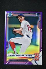 Elmer Rodriguez Cruz [Purple Refractor] Baseball Cards 2021 Bowman Draft Chrome Prices
