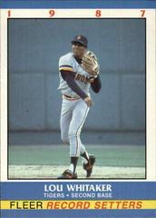 Lou Whitaker Baseball Cards 1987 Fleer Record Setters Prices