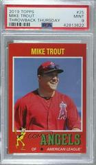 Mike Trout #25 Baseball Cards 2019 Topps Throwback Thursday Prices