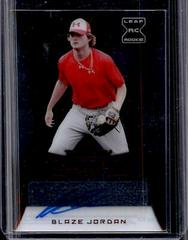Blaze Jordan [Red] #CA-BJ1 Baseball Cards 2020 Leaf Trinity Clear Autographs Prices