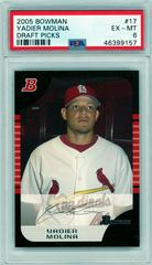 Yadier Molina #17 Baseball Cards 2005 Bowman Draft Picks Prices