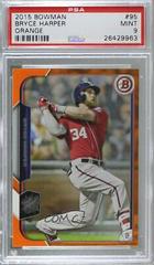 Bryce Harper [Orange] Baseball Cards 2015 Bowman Prices