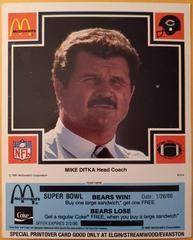 Mike Ditka [Blue] Football Cards 1985 McDonald's Bears Prices