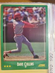 Dave Collins #371 Baseball Cards 1988 Score Prices
