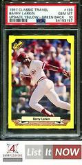 Barry Larkin [Green Back] #133 Baseball Cards 1987 Classic Travel Update Prices
